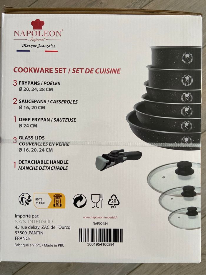 Batterie de cuisine Napoleon 10pcs neuf sans pfoa - photo numéro 2