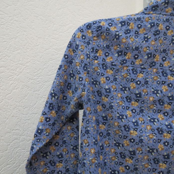 🌼 Chemise à fleurs Springfield – Bleu vintage & motifs floraux 🌼 - photo numéro 8