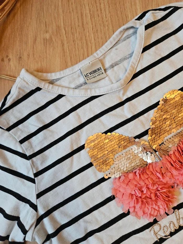 Tee shirt manches longues lc waikiki 4/5 ans - photo numéro 3