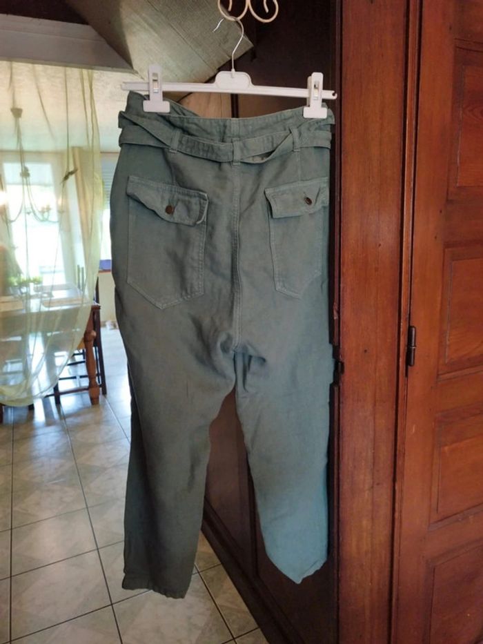 Pantalon kaki passants poches coton vintage S/36 - photo numéro 5