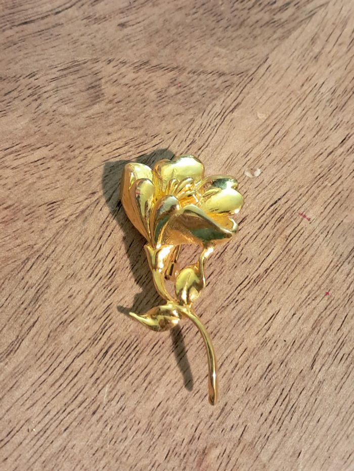 Broche fleur ancienne - photo numéro 3