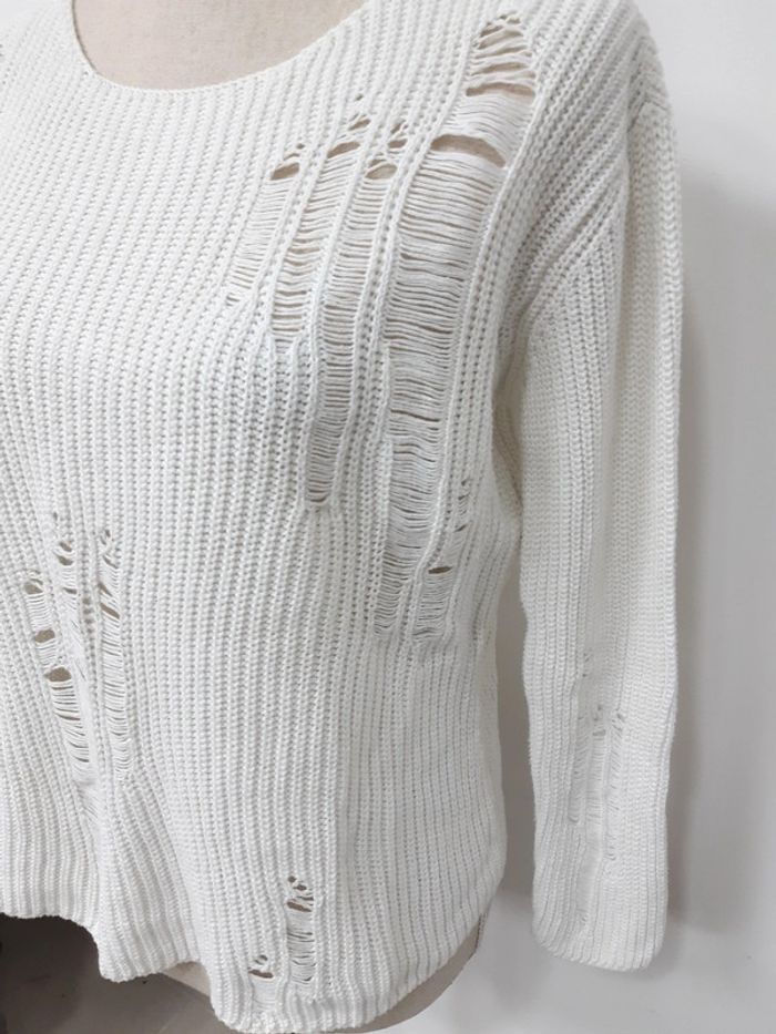Pull blanc en maille Berenice T36 - photo numéro 4