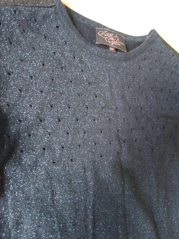 Robe pull bleu marine brillante 6 ans - photo numéro 4