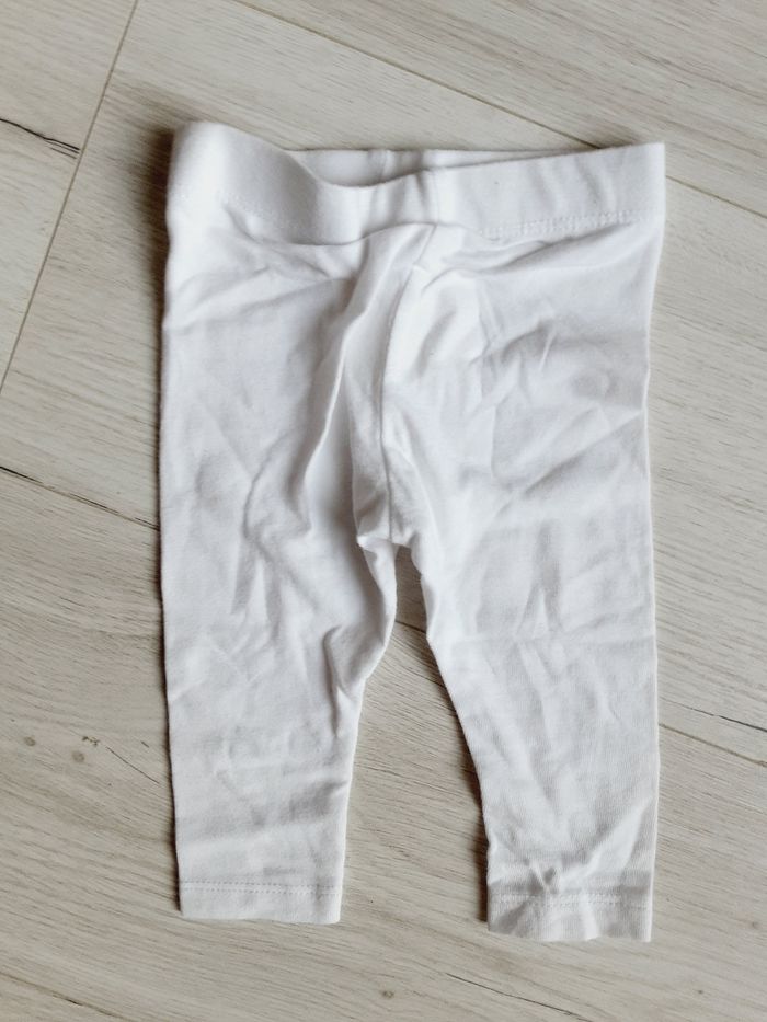 Vêtement bébé fille pantalon legging blanc 6 mois - photo numéro 3