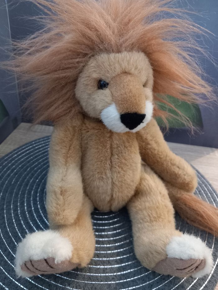Peluche lion safari russ Berry heartcraft collection vintage rare 34cm - photo numéro 3