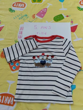 Tee-shirt manches longues 5 ans fille