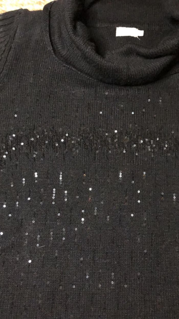 Pull sans manches avec gros col roulé - photo numéro 3