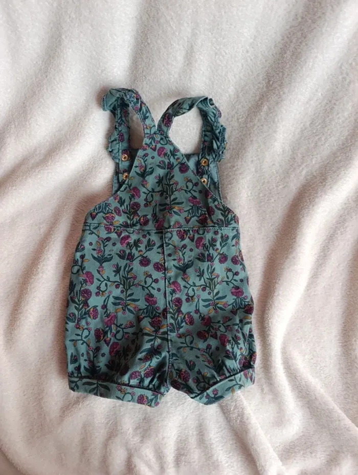 Salopette short en jean 12 mois tape à l'oeil - photo numéro 3