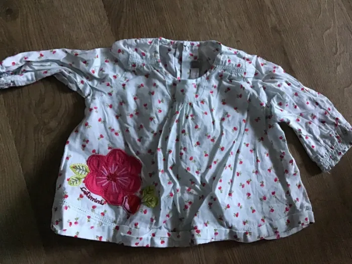 Ensemble Catimini 3 mois blouse et pantalon - photo numéro 2