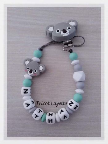 Attache tétine koala