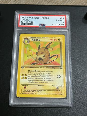 Raichu Fossile Wizard 29/62 Édition 1 PSA 6