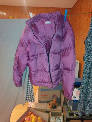 Doudoune bordeaux sans capuche