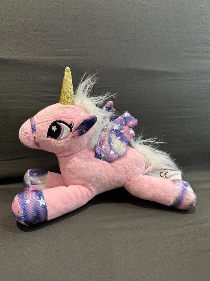 Peluche licorne rose - photo numéro 2