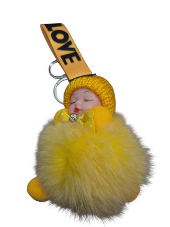 Porte-clefs bébé jaune