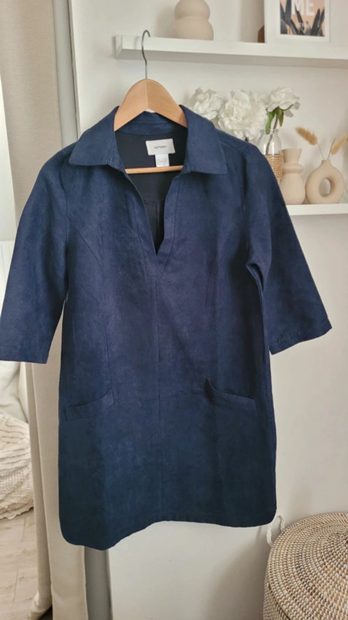Robe courte Soft Grey aspect velours taille 40 - photo numéro 6