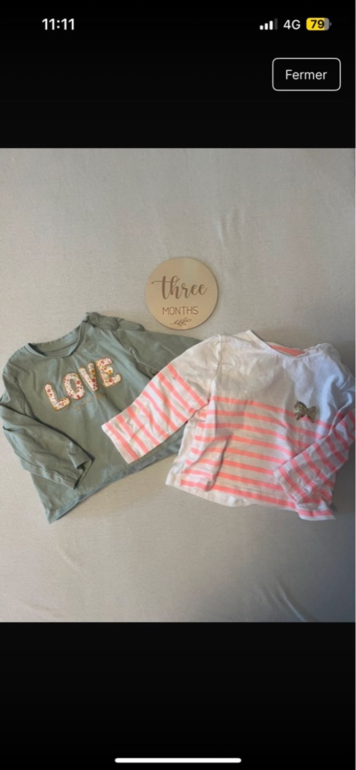 Lot deux haut manches longues