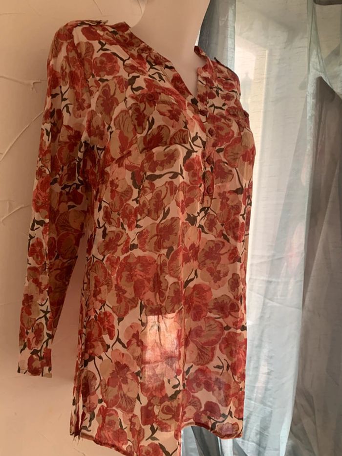 Blouse Armand Thierry fleurie manches longues taille 38 - photo numéro 4