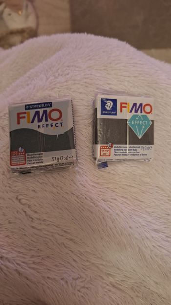 Lot de 2 pâtes fimo effect métallisé