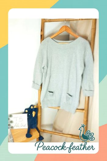 Pull gris 3/4 samba T5