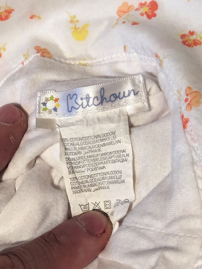 Chapeau Bob Blanc Flot Ruban Rose Motif Floral Fleurs Flore Vêtement Accessoire Petits Enfants Bébés - photo numéro 8