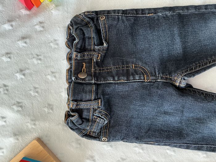 jean slim bleu taille réglable 12 mois boite à malices - photo numéro 7
