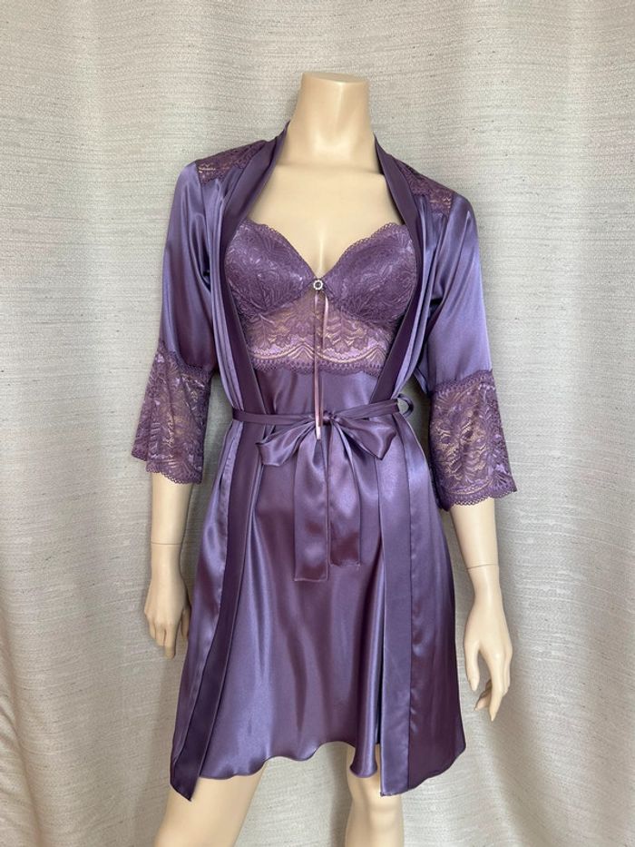 Ensemble peignoir nuisette made in Turquie