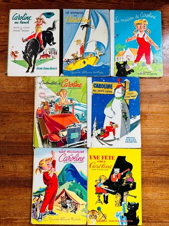 Lot de 7 livres bd anciens Pierre Probst Caroline éditions originales état satisfaisant