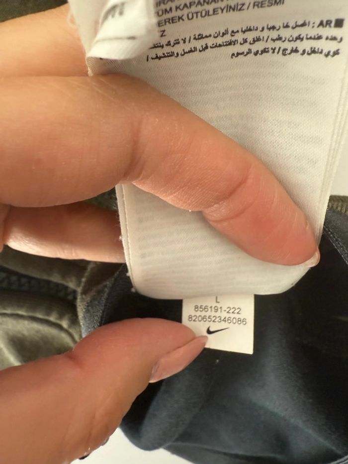 Sweat à capuche zippé Nike techn kaki et noir garçon 12-13 ans - photo numéro 5