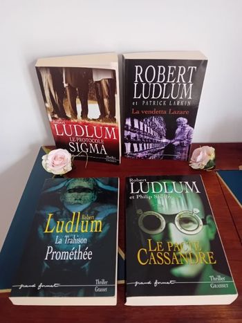 Lot 4 livres thriller grand format Robert Ludlum
