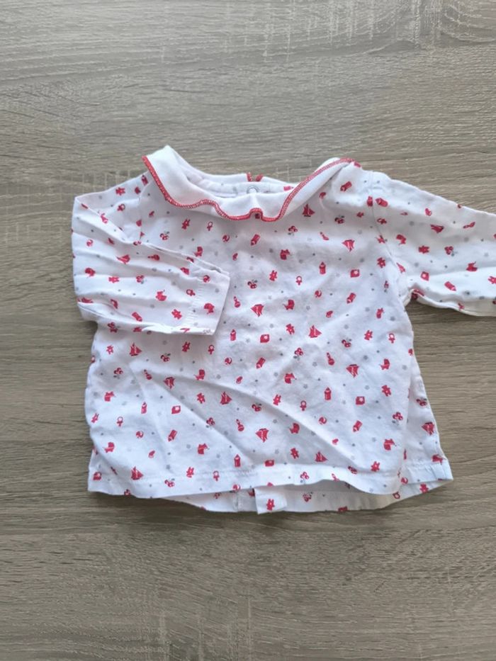 Haut manches longues petit bateau 1 mois - photo numéro 2