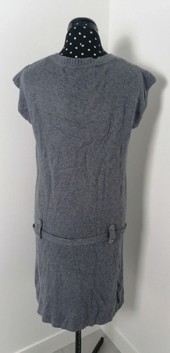 Robe pull à ceinture gris angora Taille L Riu - photo numéro 5