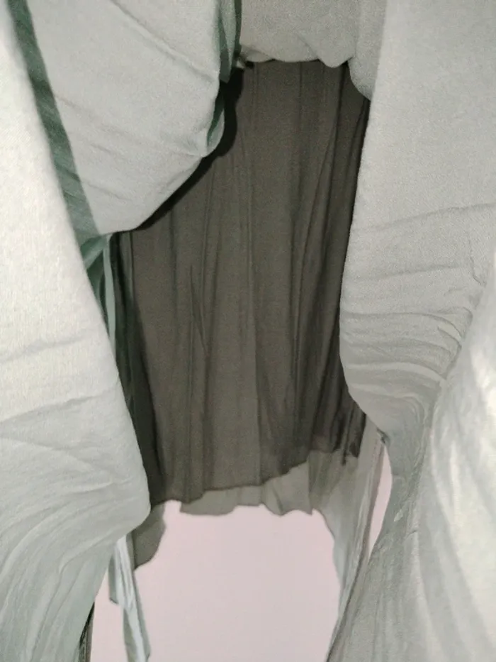 Robe d'été mi-longue à bretelles vert kaki - photo numéro 5