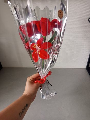 Bouquet de chenillette rouge 