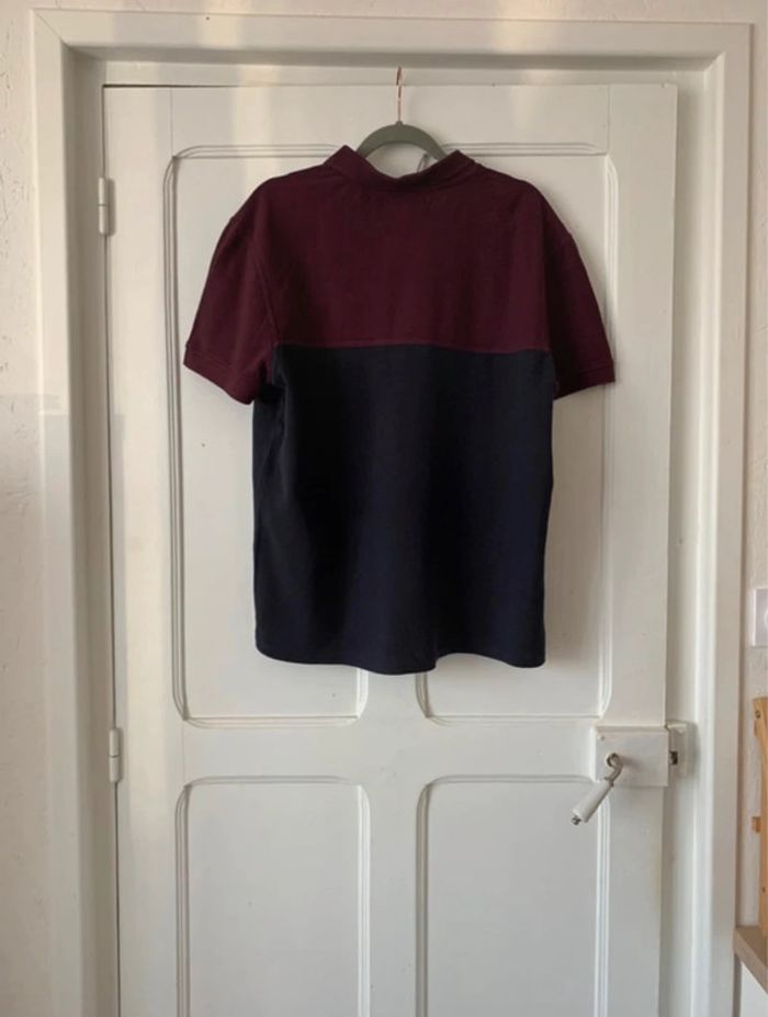 Polo bi-color bordeaux/bleu marine homme - Taille XL Jules - photo numéro 2