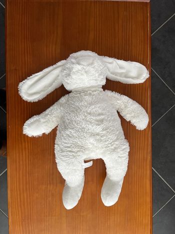 Grande peluche, lapin Oscar tout blanc