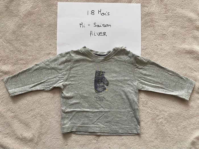 Lot 4 T-shirts manches longues 18 mois - Grain de blé & autre - TBE - photo numéro 13