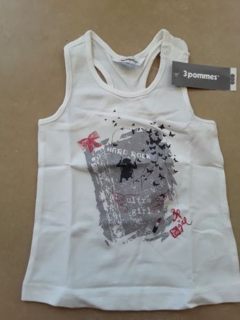 Débardeur blanc fille 18 mois 3POMMES NEUF