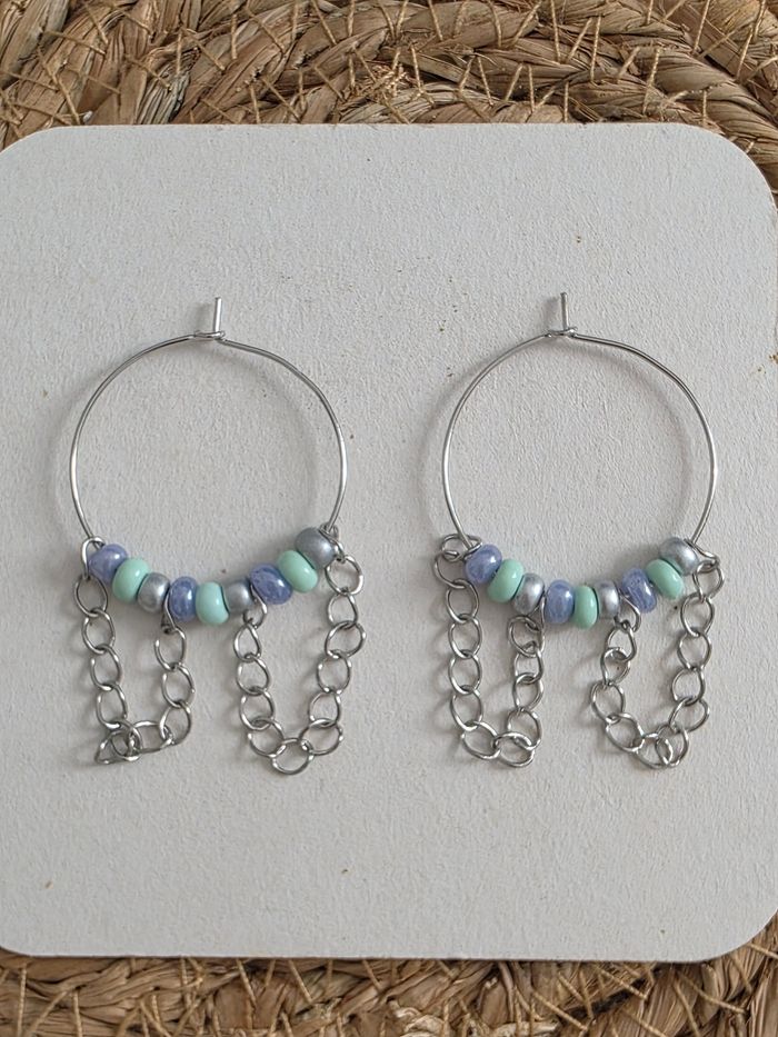 Paire de boucles d'oreilles fantaisie - photo numéro 2