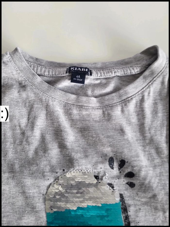 T shirt glace à sequins 6 ans - photo numéro 3