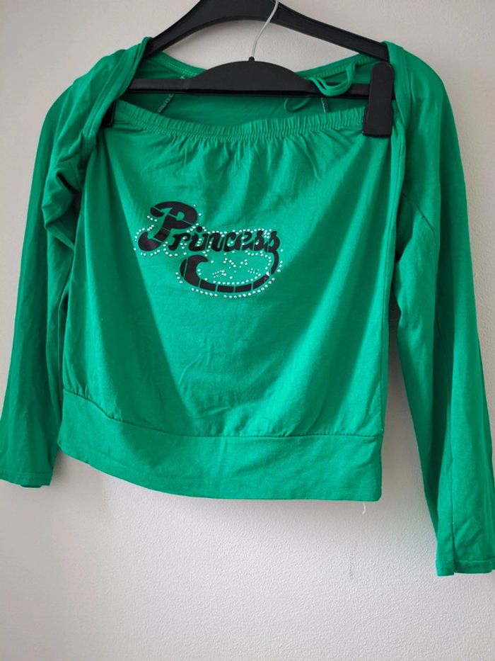💚Lot 2 top verts avec boléro _ taille M💚 - photo numéro 2