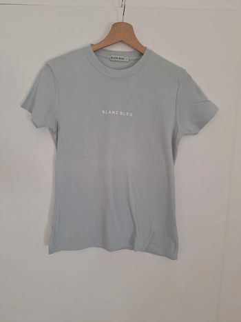 T shirt blanc bleu femme M 38