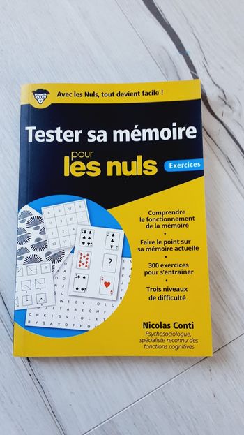 Livre Tester sa mémoire pour les nuls Exercices Neuf