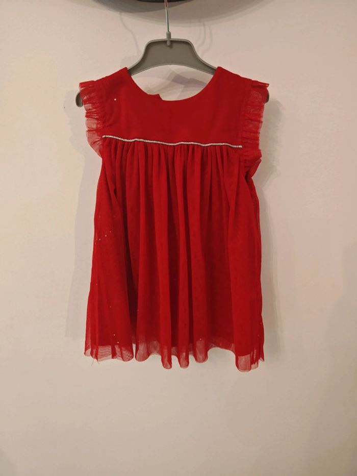 Robe rouge de fête 2 ans