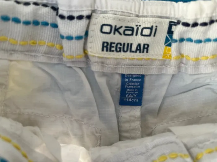 Bermuda Okaidi taille 6 coupe regular blanc - photo numéro 3