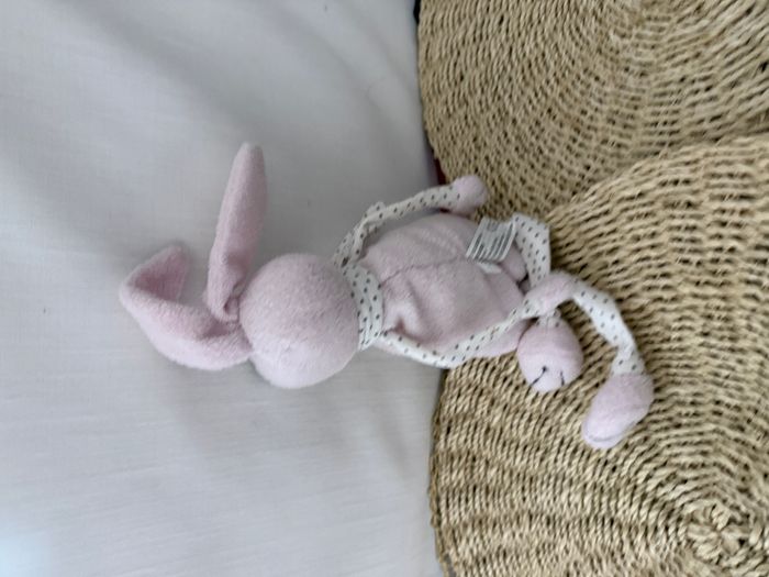 Peluche lapin BOUT'CHOU Monoprix rose étoiles - photo numéro 2