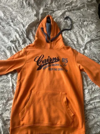 Sweat à capuche orange