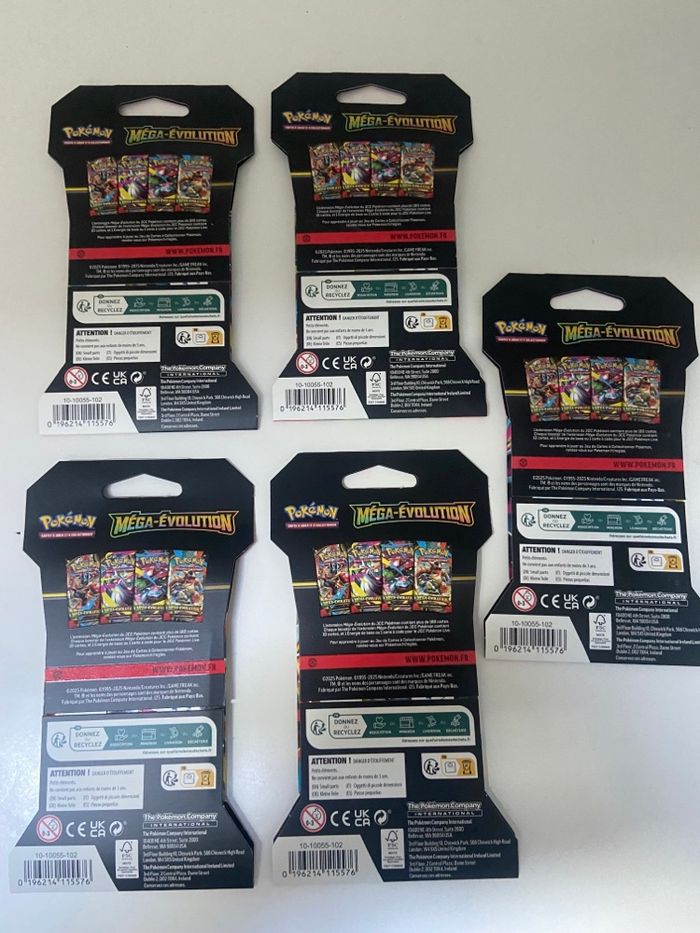 Lot de 5 blisters pokemon mega évolution - photo numéro 5