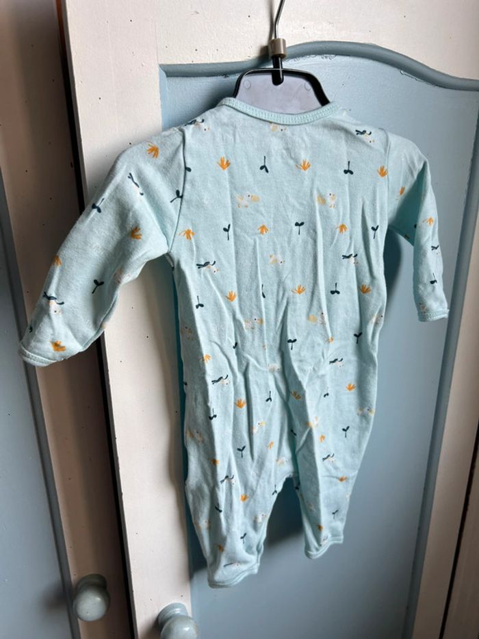 Pyjama sans pieds une pièce, bleu ciel, 1 mois - photo numéro 3