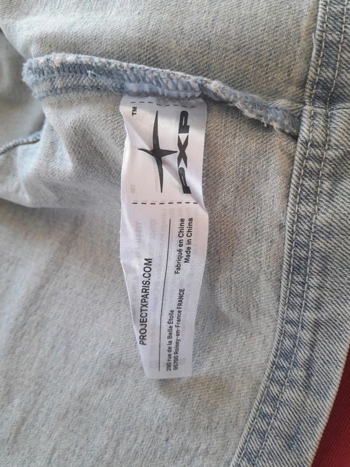 Très belle veste en jeans à zip Project X neuve avec étiquette - photo numéro 5