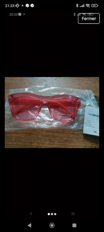 Monture lunettes Alain Afflelou rose translucide 